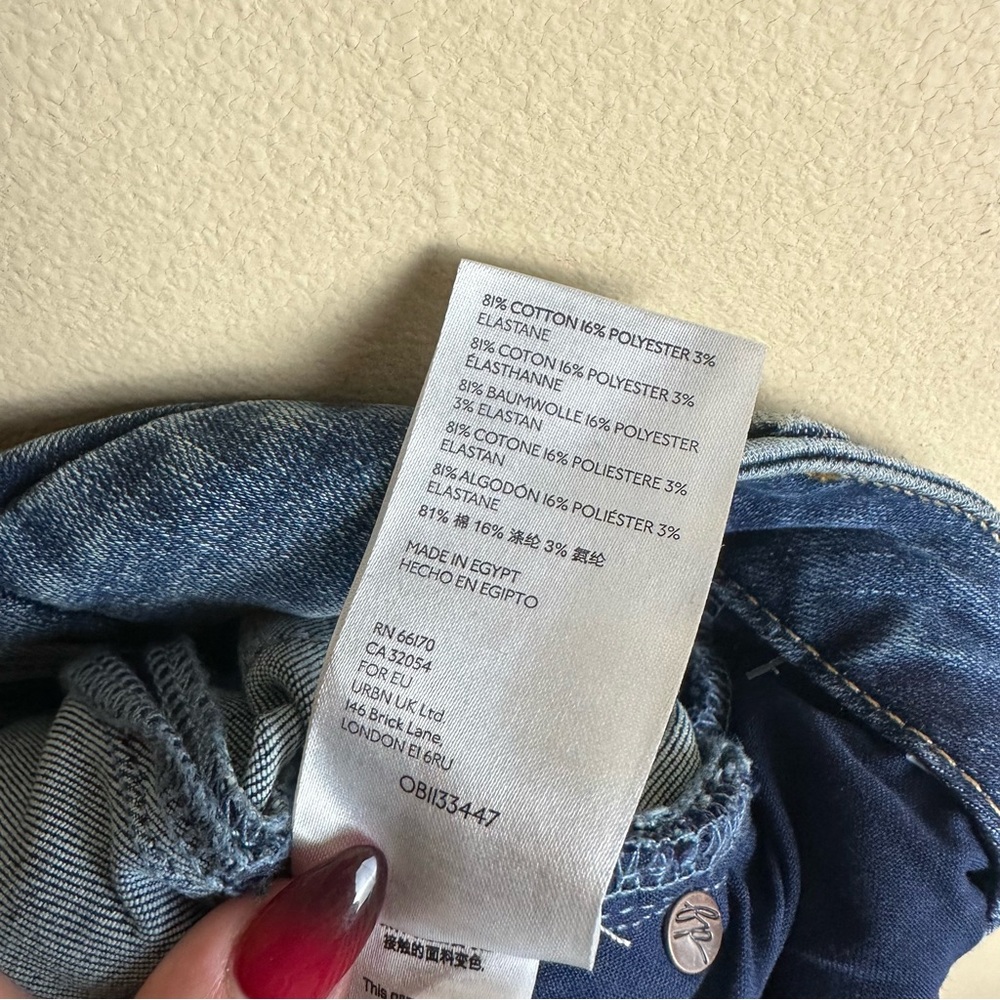 Free People NWT Montana Skinny Slim Leg Jeans in Lake Blue Women’s Size 25 - Picture 12 of 16
